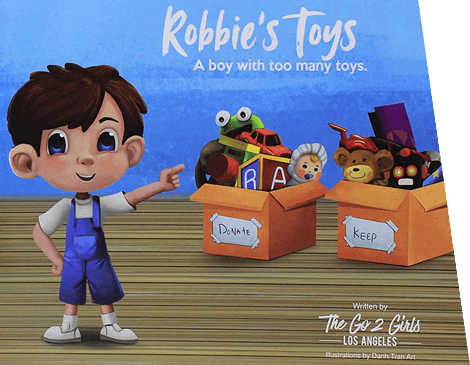 A boy with two toy boxes and toys